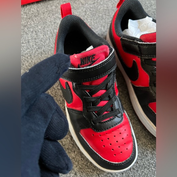 Nike Kids Borough Low Recraft in Black Red Black and Red Sneakers - Picture 12 of 12